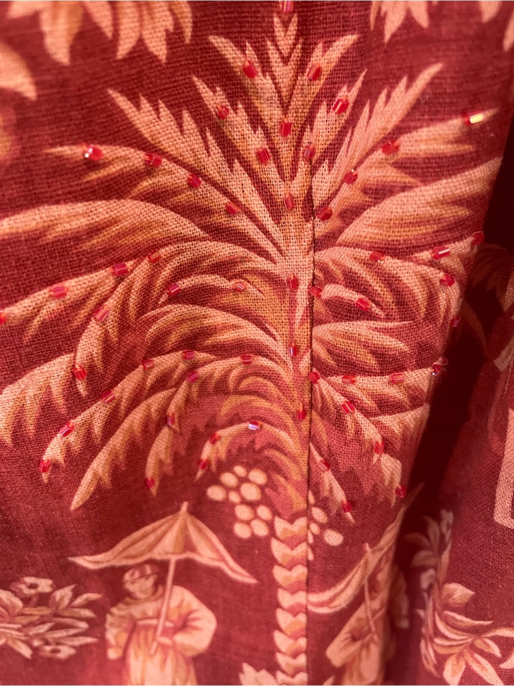 Virgo Vintage Lined Print Dress - Picture 13 of 13